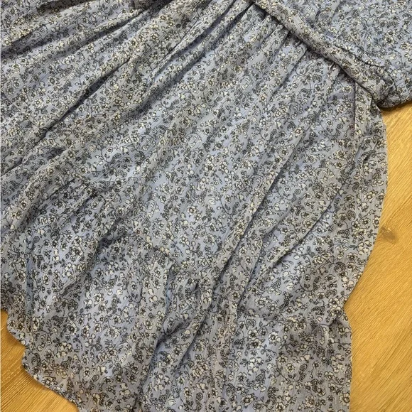 Lane Bryant Floral Blue Dress with Tie 22 - Picture 2 of 6